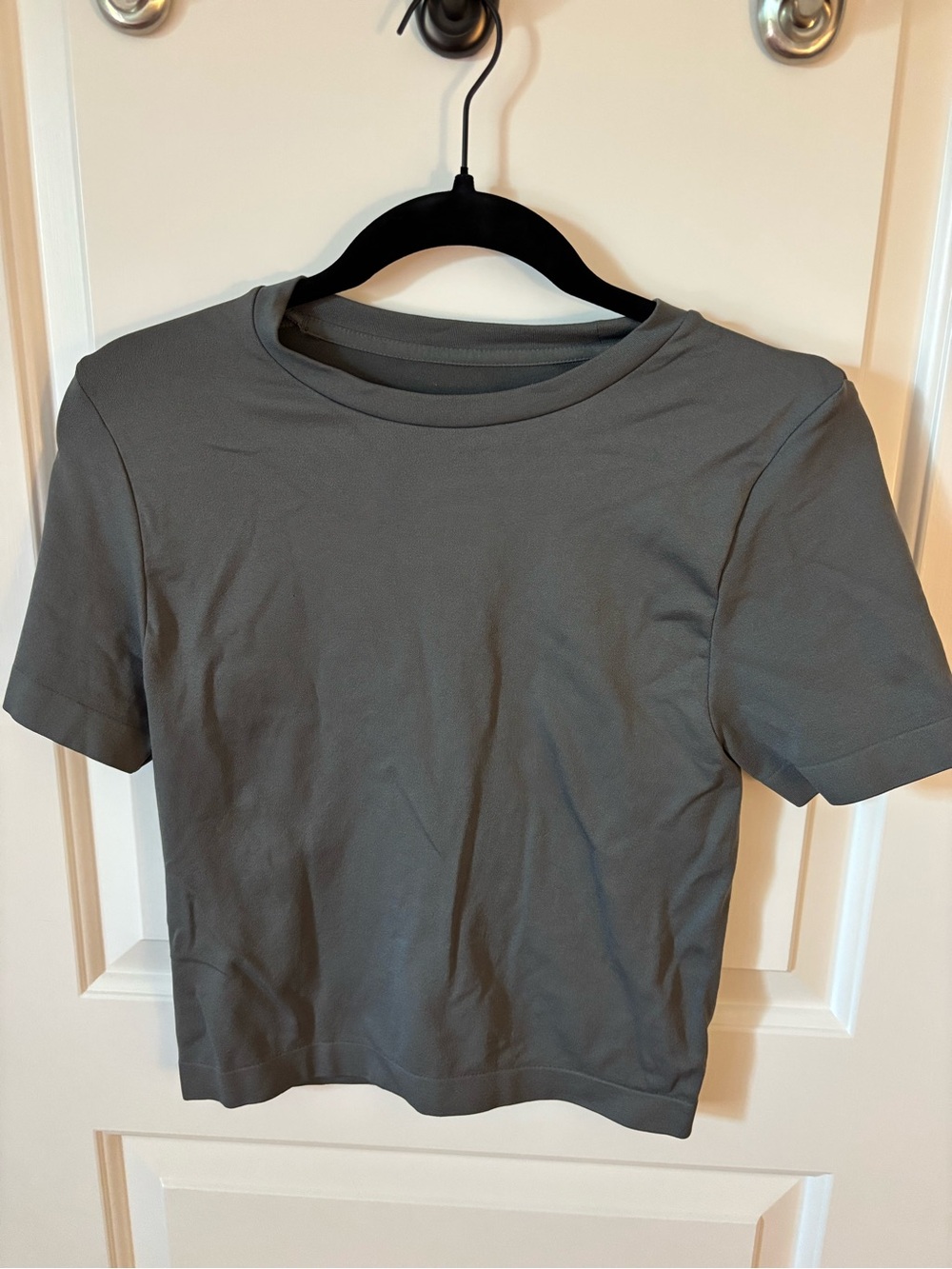 a new day Women's Cropped Crewneck Tee in Gray